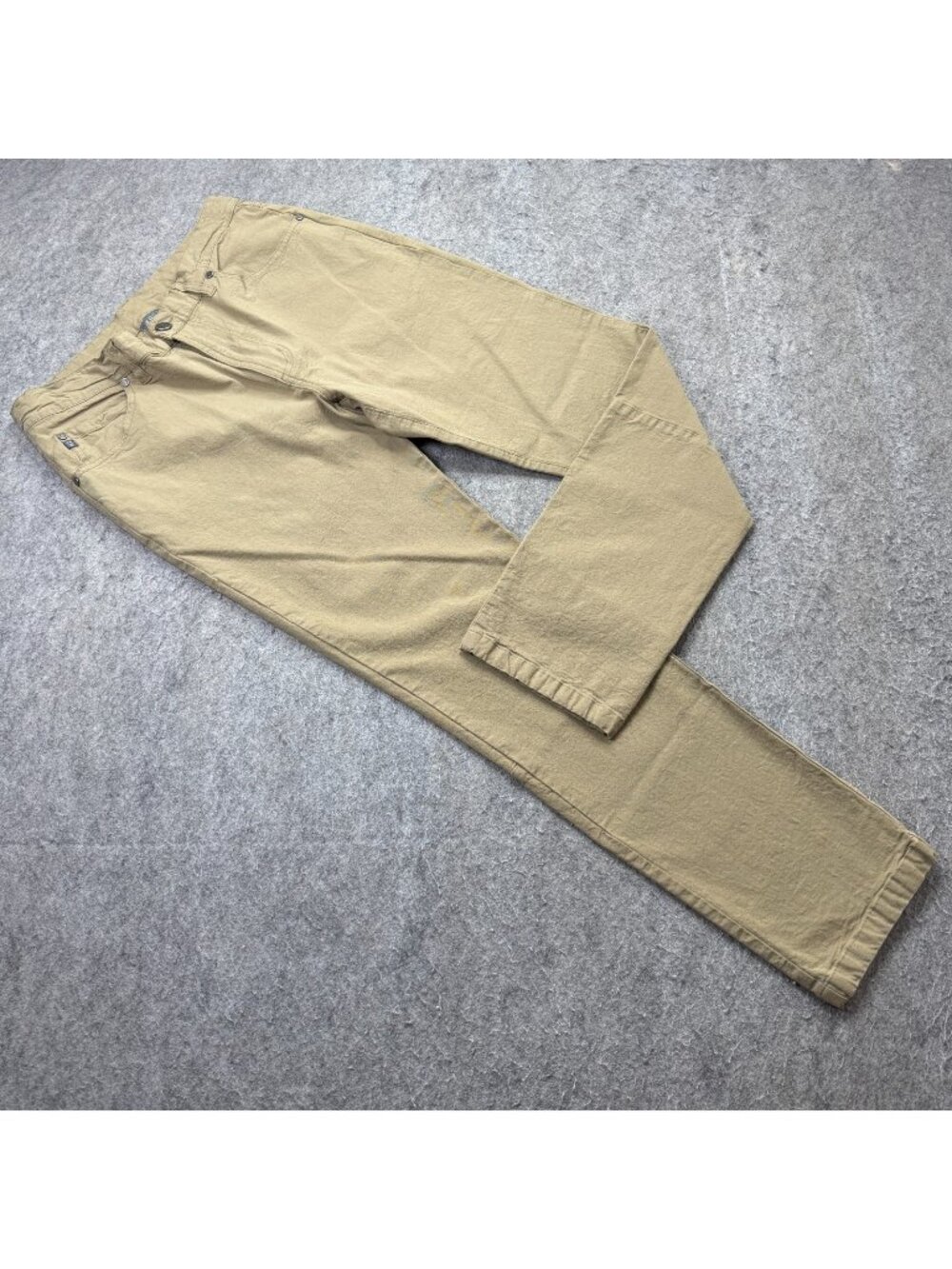 Free Fly Apparel 5-Pocket Pants Men 32 x 30 Beige Stretch Canvas Tapered Slim